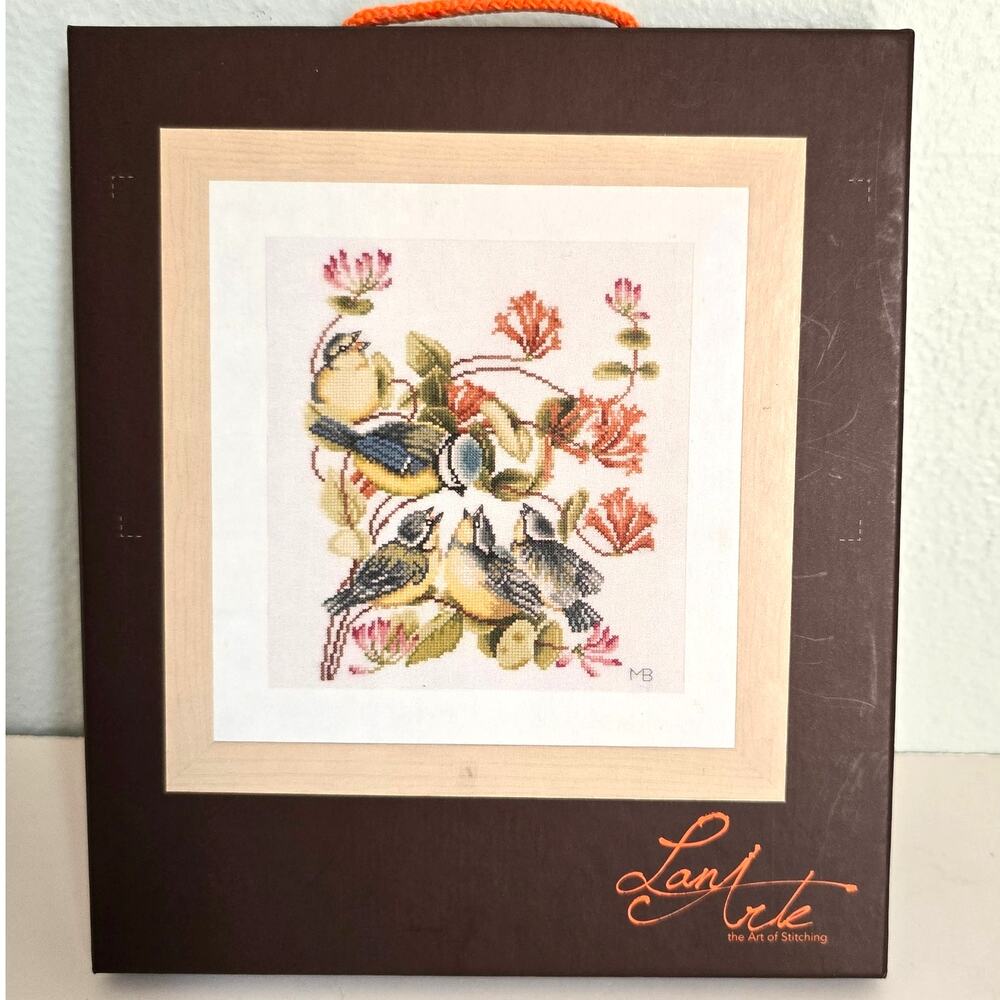 LanArte Marjolein Bastin Chickadees Cross Stitch Kit Sealed Birds Cottagecore
